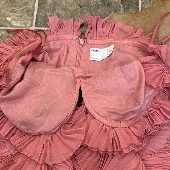 ASOS Pink Strapless Ruffle Dress - Picture 7 of 7